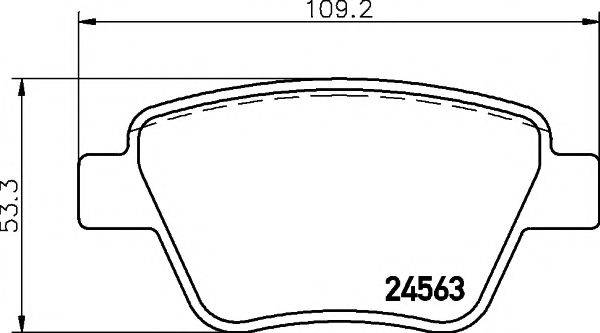 Комплект гальмівних колодок, дискове гальмо HELLA PAGID 8DB 355 014-021