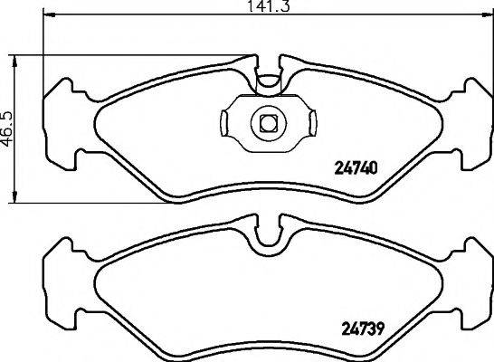 Комплект гальмівних колодок, дискове гальмо HELLA PAGID 8DB 355 014-421