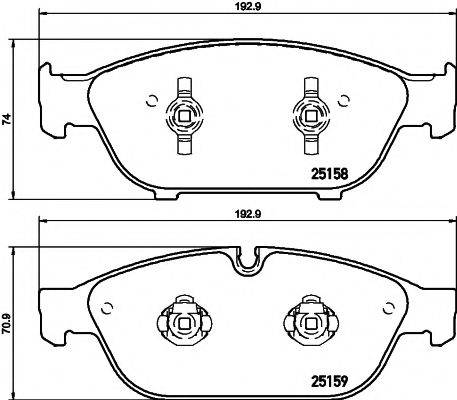 Комплект гальмівних колодок, дискове гальмо HELLA PAGID 8DB 355 016-031