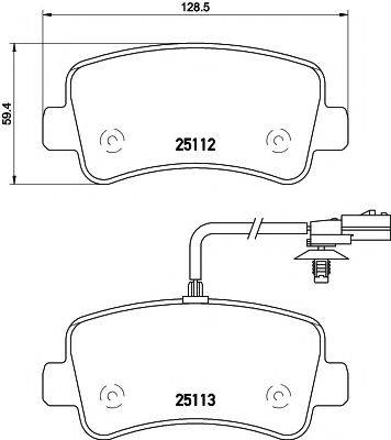 Комплект гальмівних колодок, дискове гальмо HELLA PAGID 8DB 355 015-301