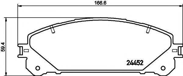 Комплект гальмівних колодок, дискове гальмо HELLA PAGID 8DB 355 015-461