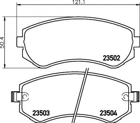 Комплект гальмівних колодок, дискове гальмо HELLA PAGID 8DB 355 017-201