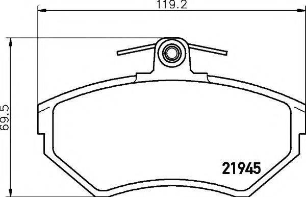 Комплект гальмівних колодок, дискове гальмо HELLA PAGID 8DB 355 018-241