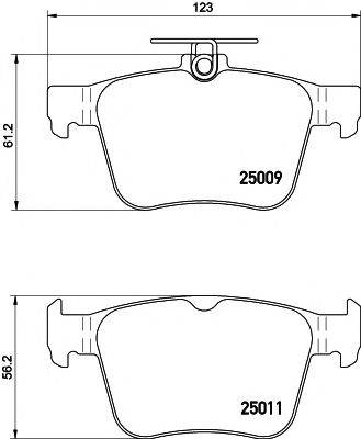 Комплект гальмівних колодок, дискове гальмо HELLA PAGID 8DB 355 020-261