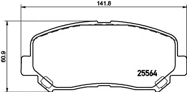 Комплект гальмівних колодок, дискове гальмо HELLA PAGID 8DB 355 020-511