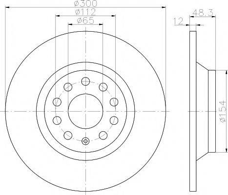 гальмівний диск HELLA PAGID 8DD 355 119-481