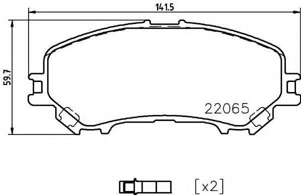 Комплект гальмівних колодок, дискове гальмо HELLA PAGID 8DB 355 021-861