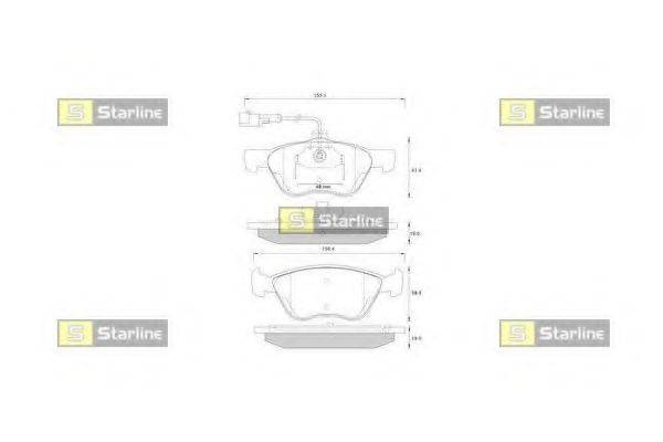 Комплект гальмівних колодок, дискове гальмо STARLINE BD S259