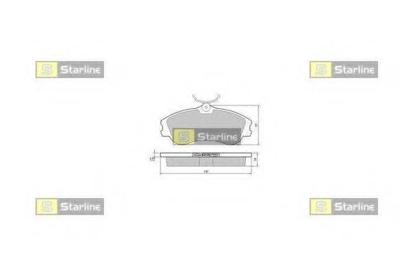 Комплект гальмівних колодок, дискове гальмо STARLINE BD S374