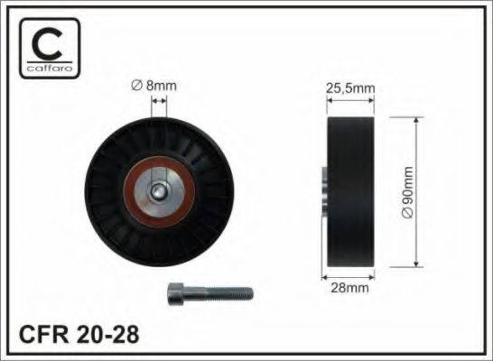 Паразитний / провідний ролик, полікліновий ремінь CAFFARO 20-28