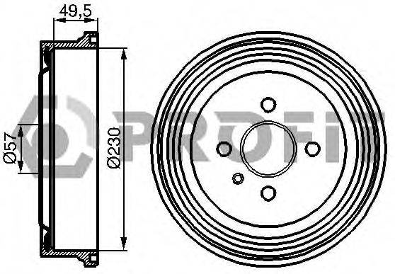 Гальмівний барабан PROFIT 5020-0062