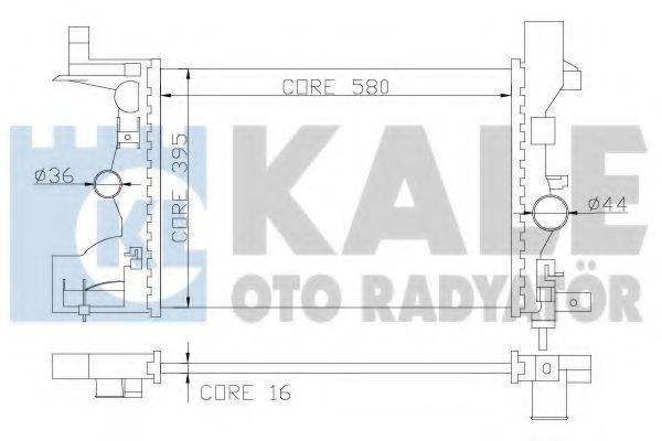 Радіатор, охолодження двигуна KALE OTO RADYATOR 349200