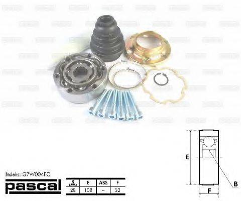 Шарнірний комплект, приводний вал PASCAL G7W004PC