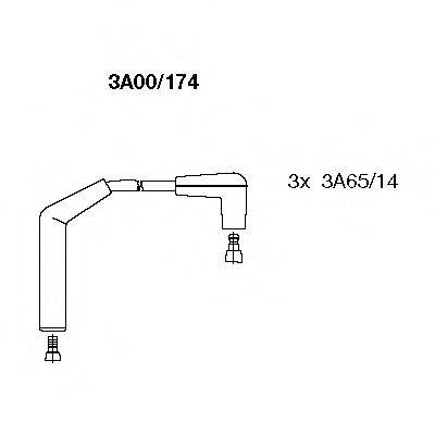 Комплект дротів запалення BREMI 3A00/174