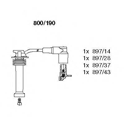 Комплект дротів запалення BREMI 800/190