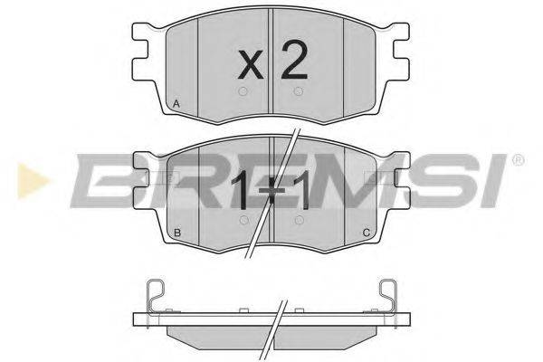 Комплект гальмівних колодок, дискове гальмо BREMSI BP3240