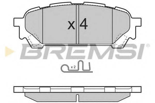 Комплект гальмівних колодок, дискове гальмо BREMSI BP3270