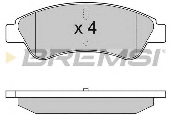 Комплект гальмівних колодок, дискове гальмо BREMSI BP3286