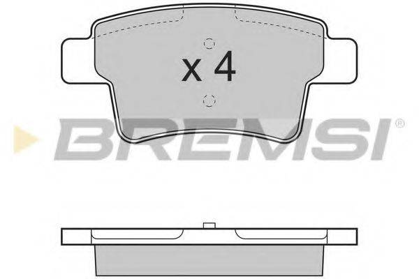 Комплект гальмівних колодок, дискове гальмо BREMSI BP3331