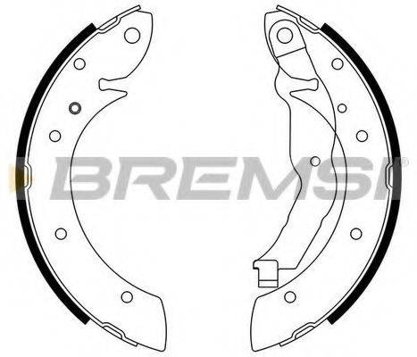 Комплект гальмівних колодок BREMSI GF0077