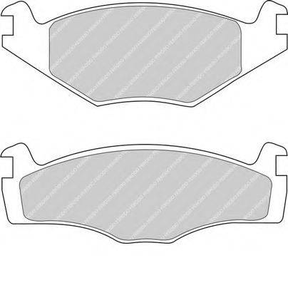 Комплект тормозных колодок, дисковый тормоз FERODO FDB419