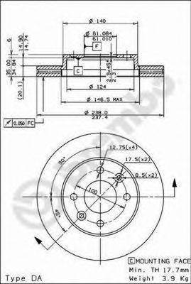 Тормозной диск BREMBO 09.3148.14