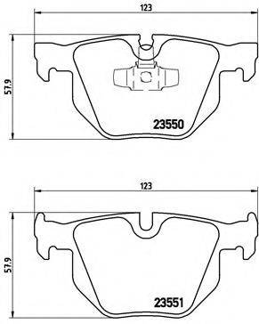 Комплект гальмівних колодок, дискове гальмо BREMBO P 06 039