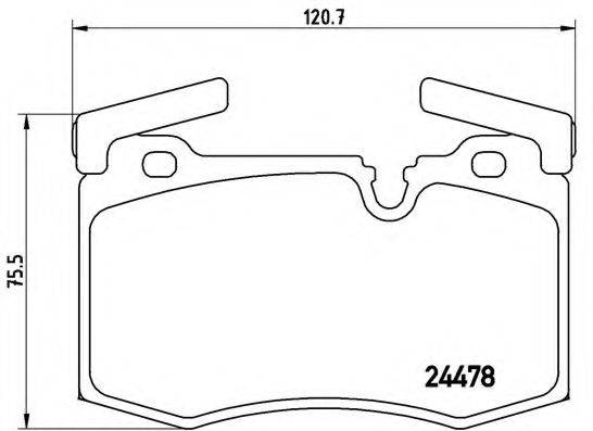 Комплект гальмівних колодок, дискове гальмо BREMBO P 06 068