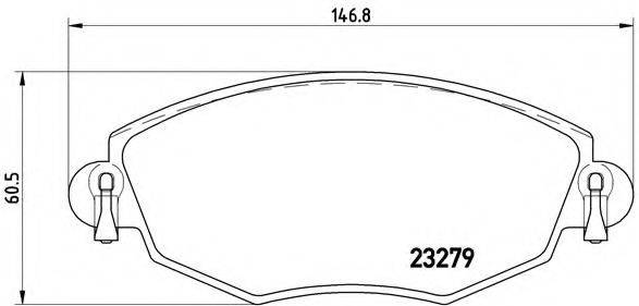 Комплект тормозных колодок, дисковый тормоз BREMBO P 24 060