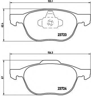 Комплект тормозных колодок, дисковый тормоз BREMBO P 24 061