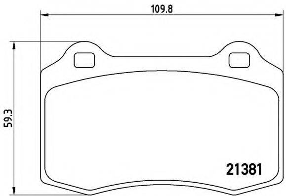 Комплект гальмівних колодок, дискове гальмо BREMBO P 24 073