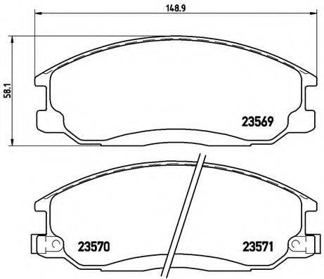 Комплект тормозных колодок, дисковый тормоз BREMBO P 30 013