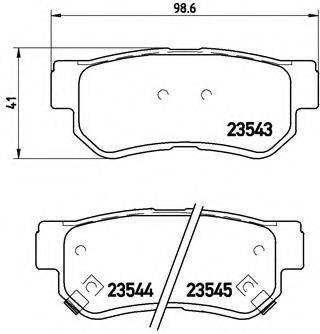 Комплект гальмівних колодок, дискове гальмо BREMBO P 30 014