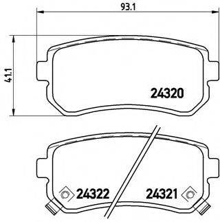 Комплект тормозных колодок, дисковый тормоз BREMBO P 30 025