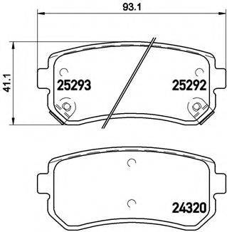 Комплект тормозных колодок, дисковый тормоз BREMBO P 30 051