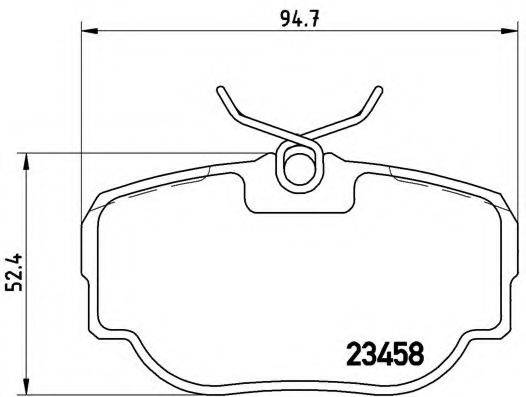 Комплект гальмівних колодок, дискове гальмо BREMBO P 44 009