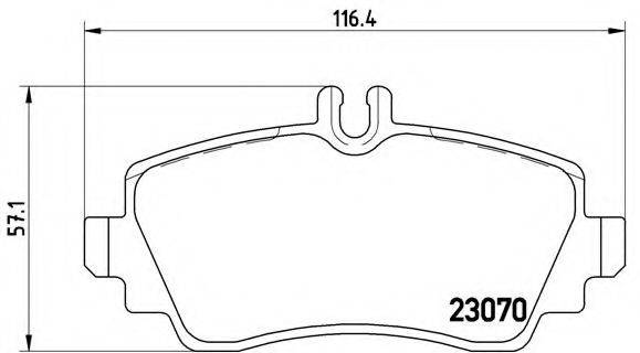 Комплект гальмівних колодок, дискове гальмо BREMBO P 50 036