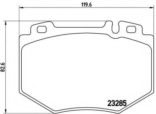 Комплект гальмівних колодок, дискове гальмо BREMBO P 50 048