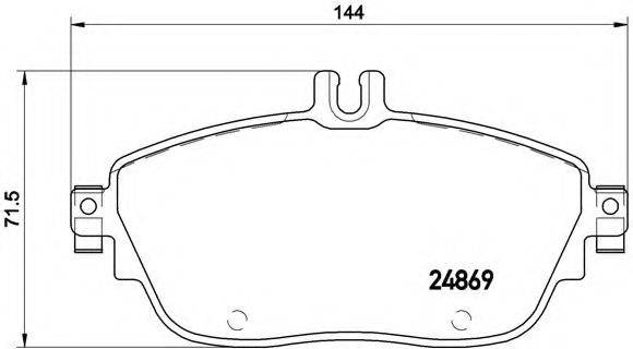 Комплект тормозных колодок, дисковый тормоз BREMBO P 50 093