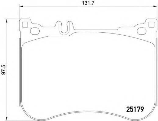 Комплект гальмівних колодок, дискове гальмо BREMBO P 50 095