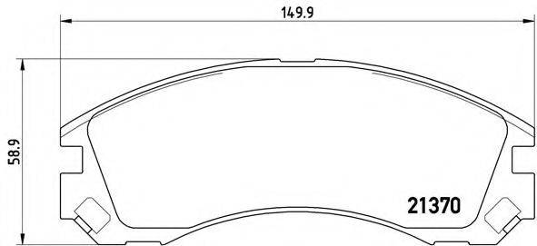 Комплект тормозных колодок, дисковый тормоз BREMBO P 61 089