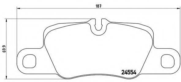 Комплект гальмівних колодок, дискове гальмо BREMBO P 65 020