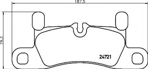 Комплект гальмівних колодок, дискове гальмо BREMBO P 65 030