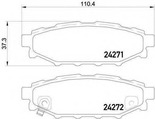 Комплект тормозных колодок, дисковый тормоз BREMBO P 78 020