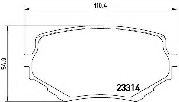 Комплект гальмівних колодок, дискове гальмо BREMBO P 79 009