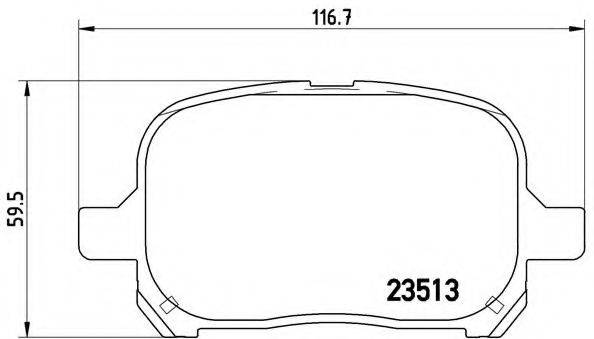 Комплект тормозных колодок, дисковый тормоз BREMBO P 83 040