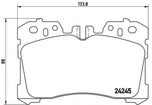 Комплект гальмівних колодок, дискове гальмо BREMBO P 83 075