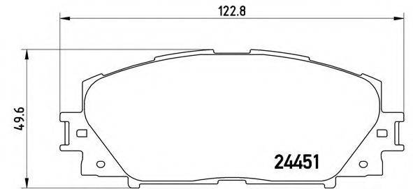 Комплект тормозных колодок, дисковый тормоз BREMBO P 83 106