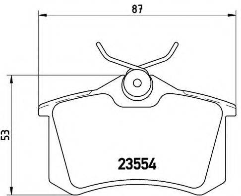 Комплект тормозных колодок, дисковый тормоз BREMBO P 85 017