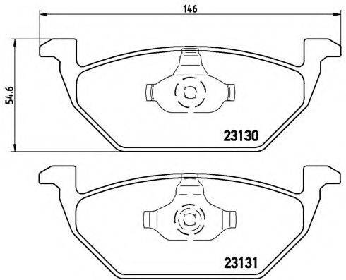 Комплект тормозных колодок, дисковый тормоз BREMBO P 85 041